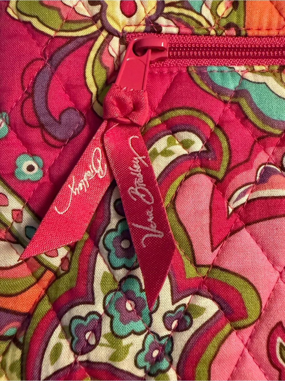 RARE Vera Bradley Pink Multicolor Floral Paisley Crossbody Shoulder Bag NWOT